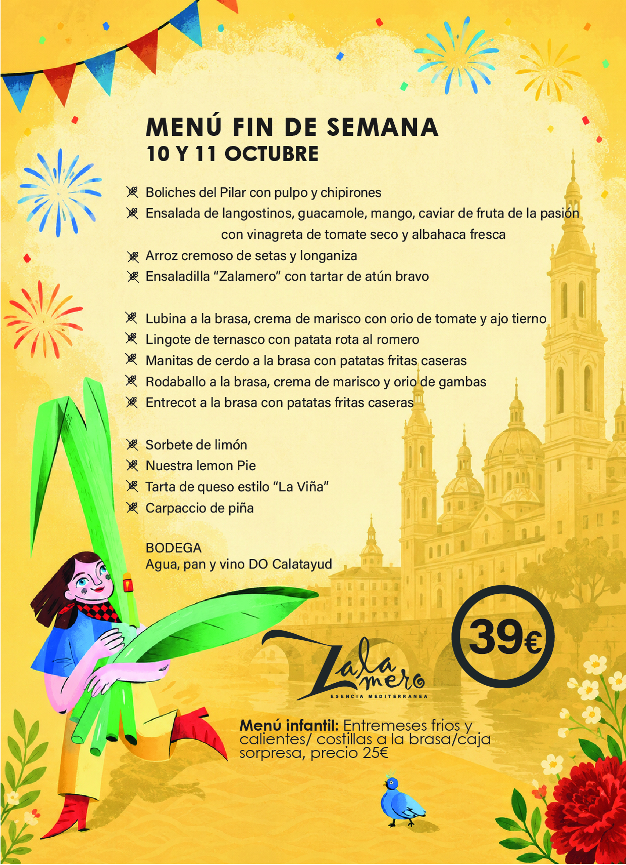 Zalamero, menú año nuevo