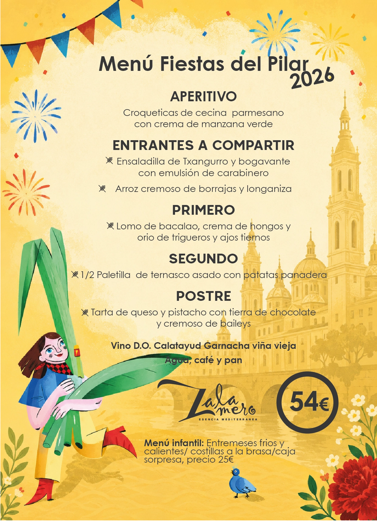 Menú del Pilar - Zalamero