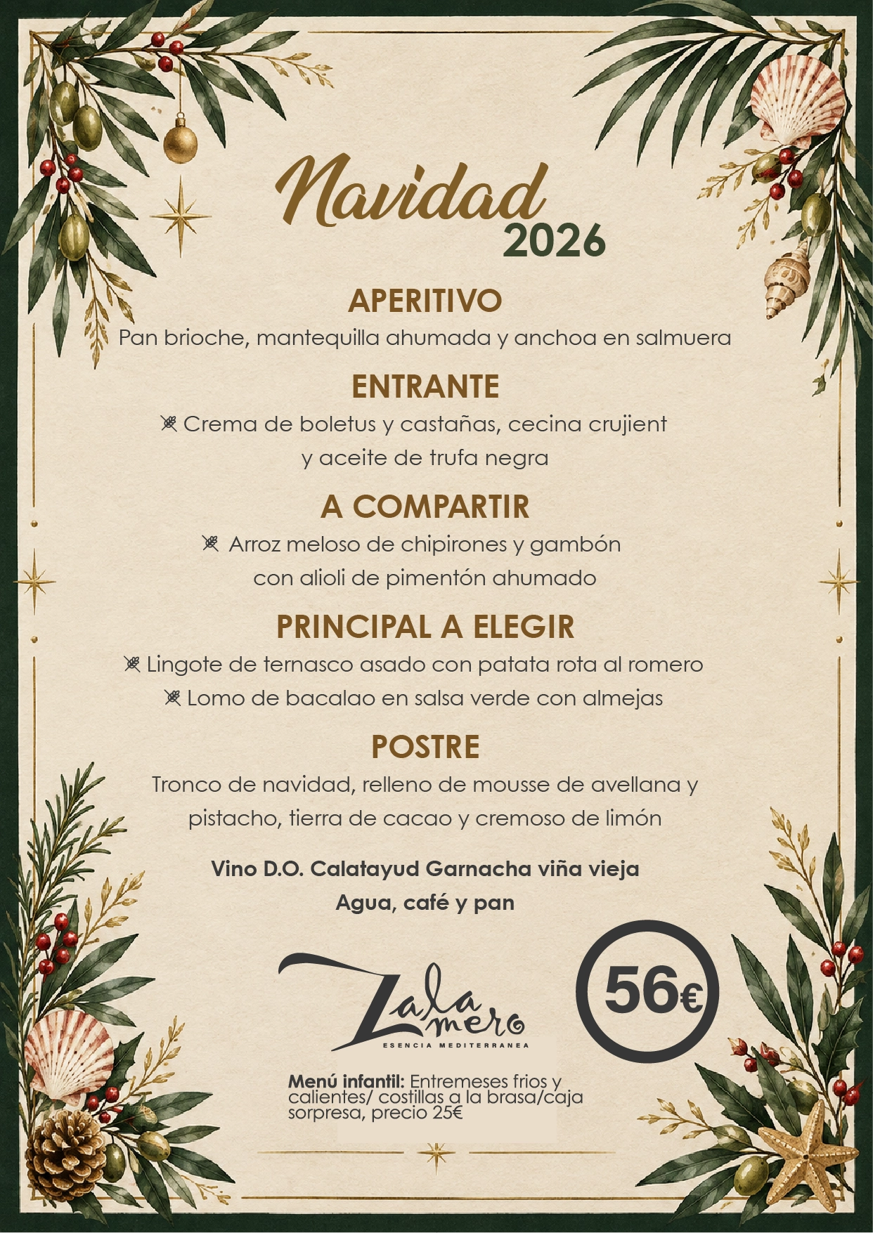 Menú del Pilar - Zalamero